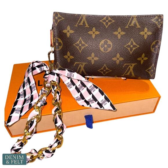 Louis Vuitton Pochette Accessoires Monogram Pouch Chain Strap France AR0848 - Picture 1 of 11